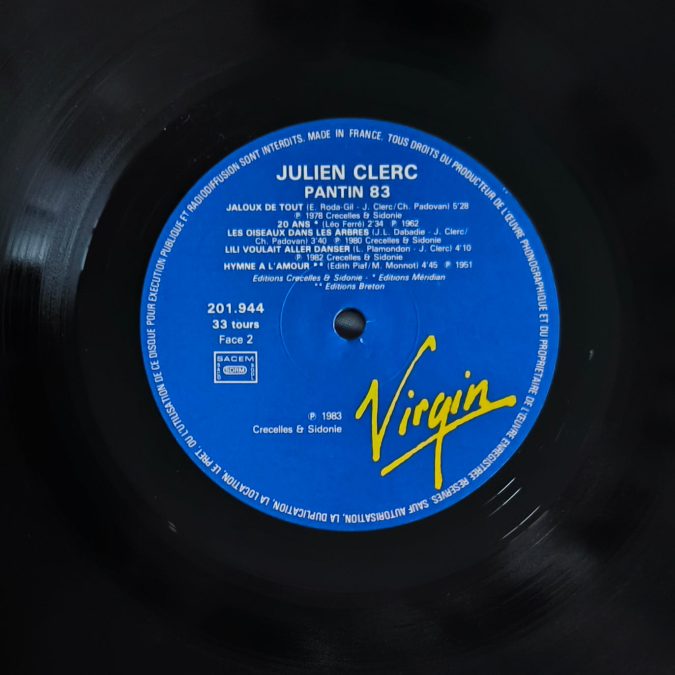 JULIEN CLERC - Pantin 83
