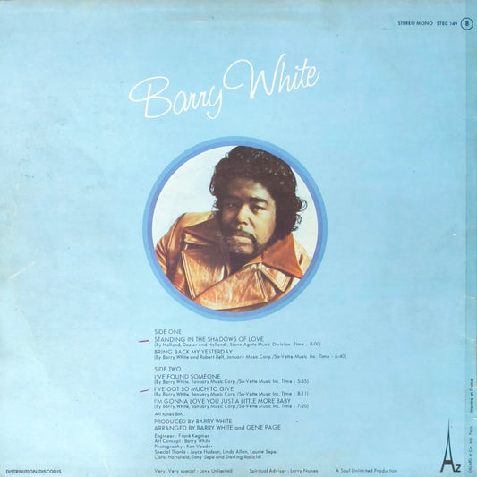 BARRY WHITE - I've Got So Much To Give