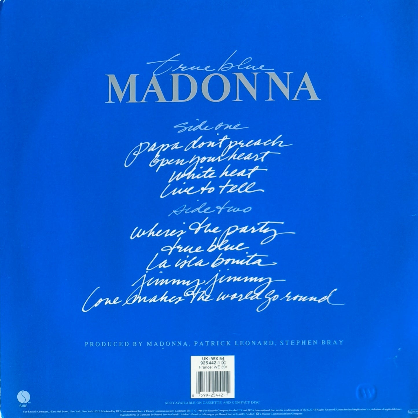MADONNA - True Blue