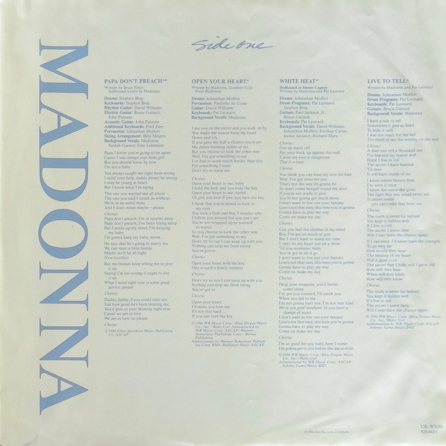 MADONNA - True Blue