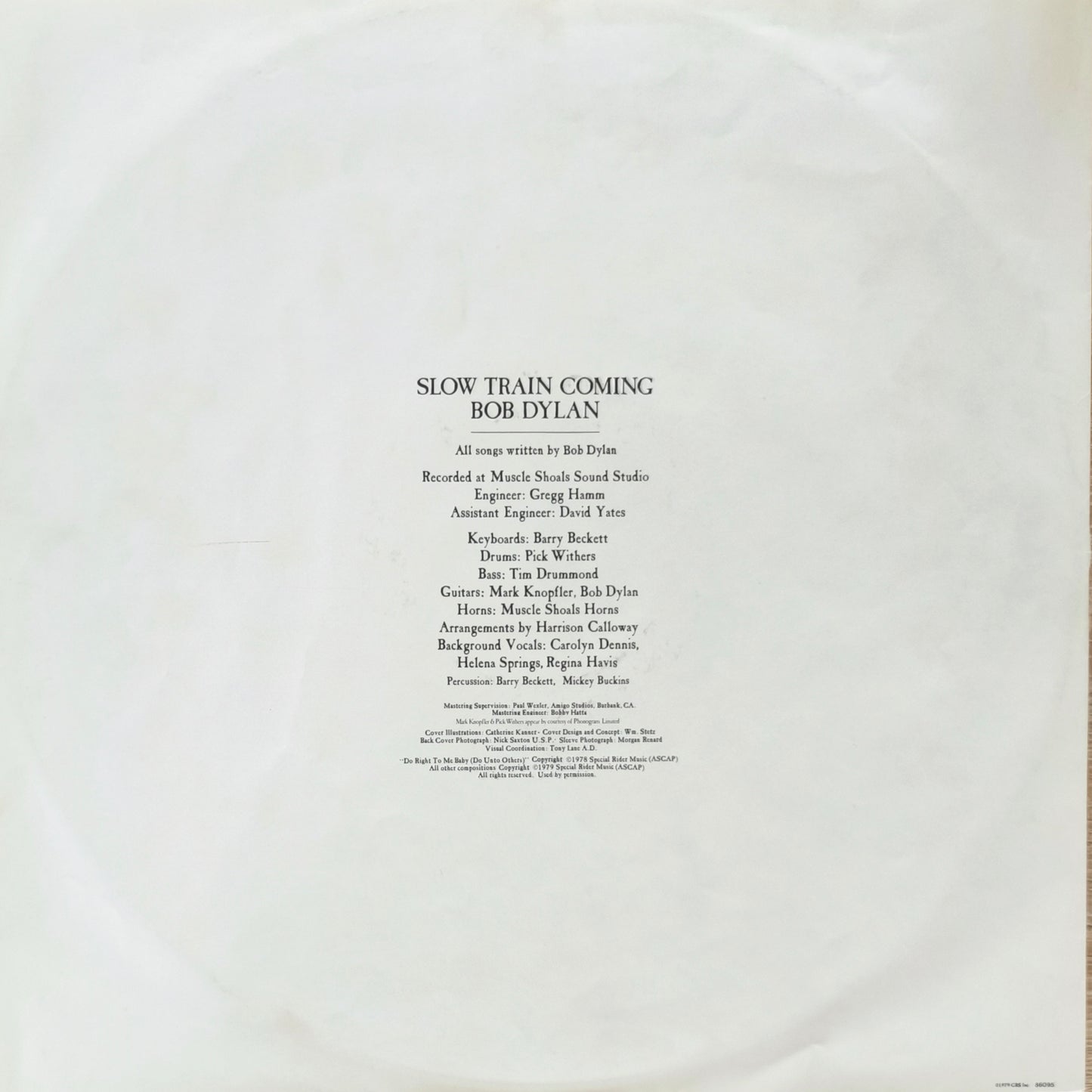 BOB DYLAN - Slow Train Coming