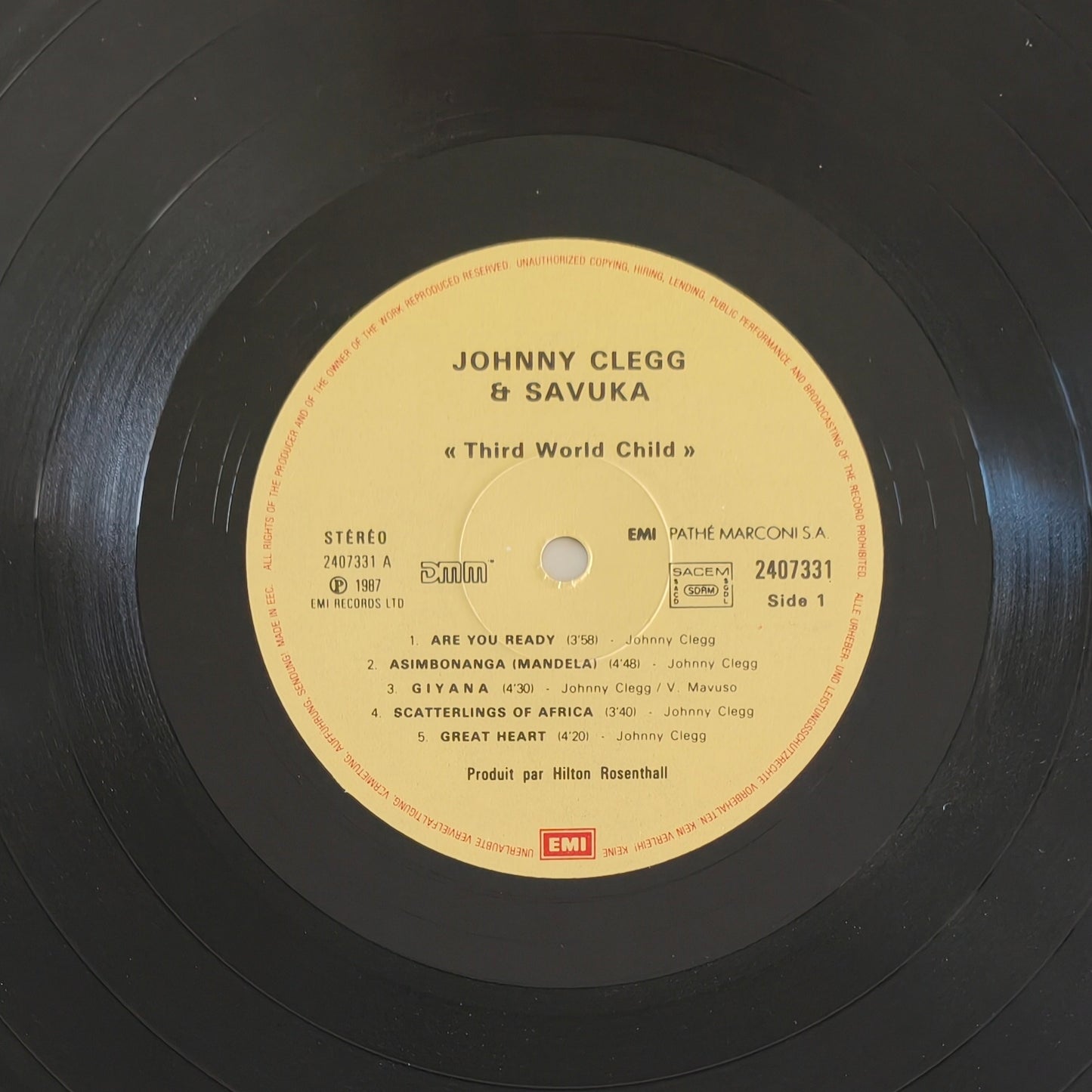 JOHNNY CLEGG & SAVUKA - Third World Child