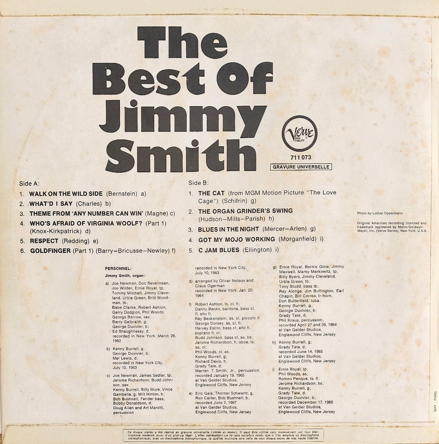 JIMMY SMITH - The Best Of Jimmy Smith
