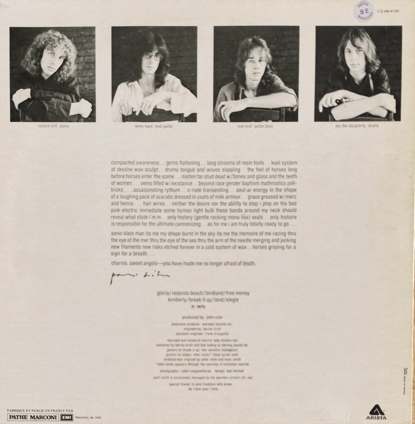 PATTI SMITH - Horses