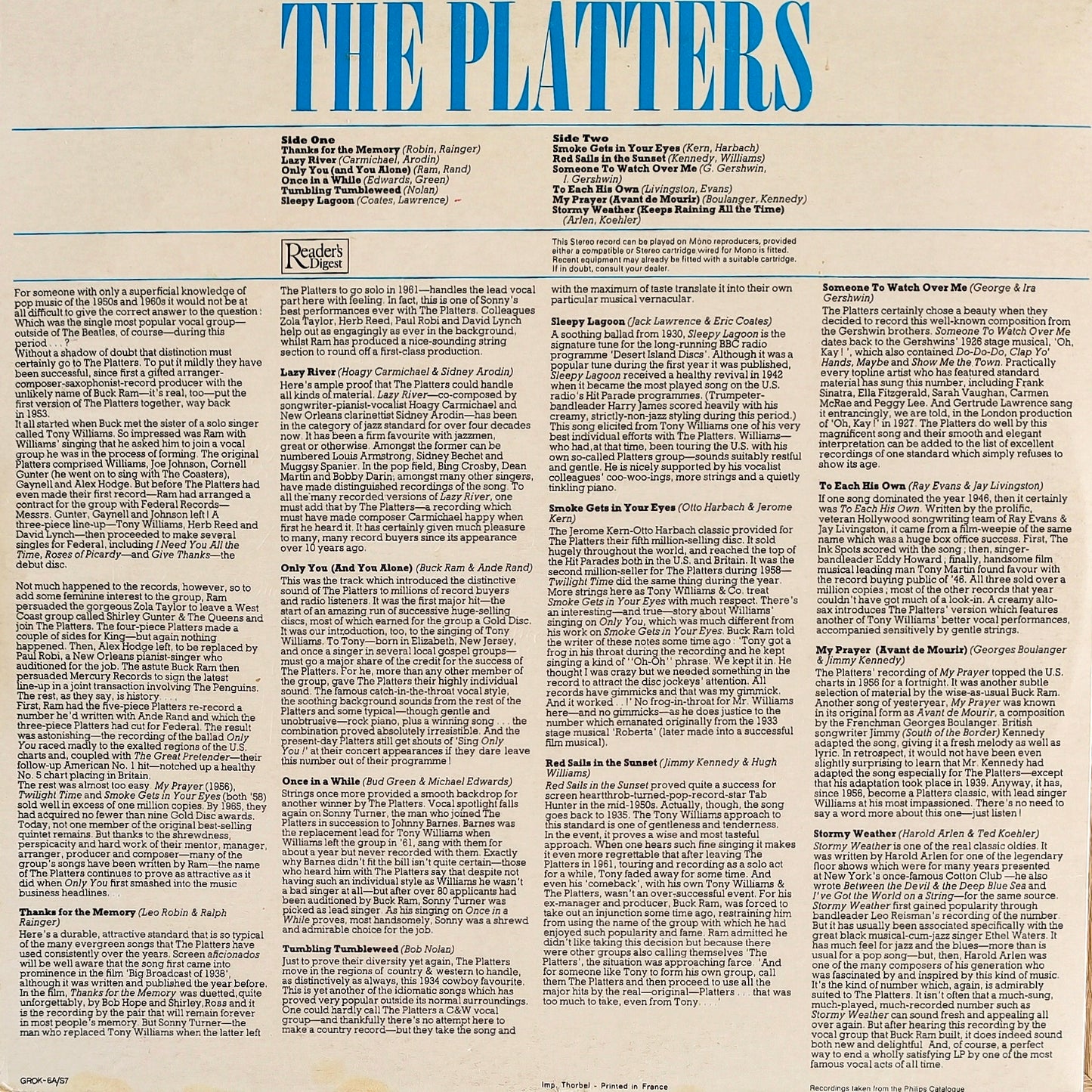 THE PLATTERS - The Platters