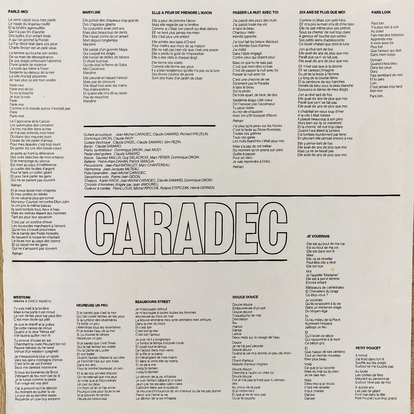 JEAN MICHEL CARADEC - Parle-moi