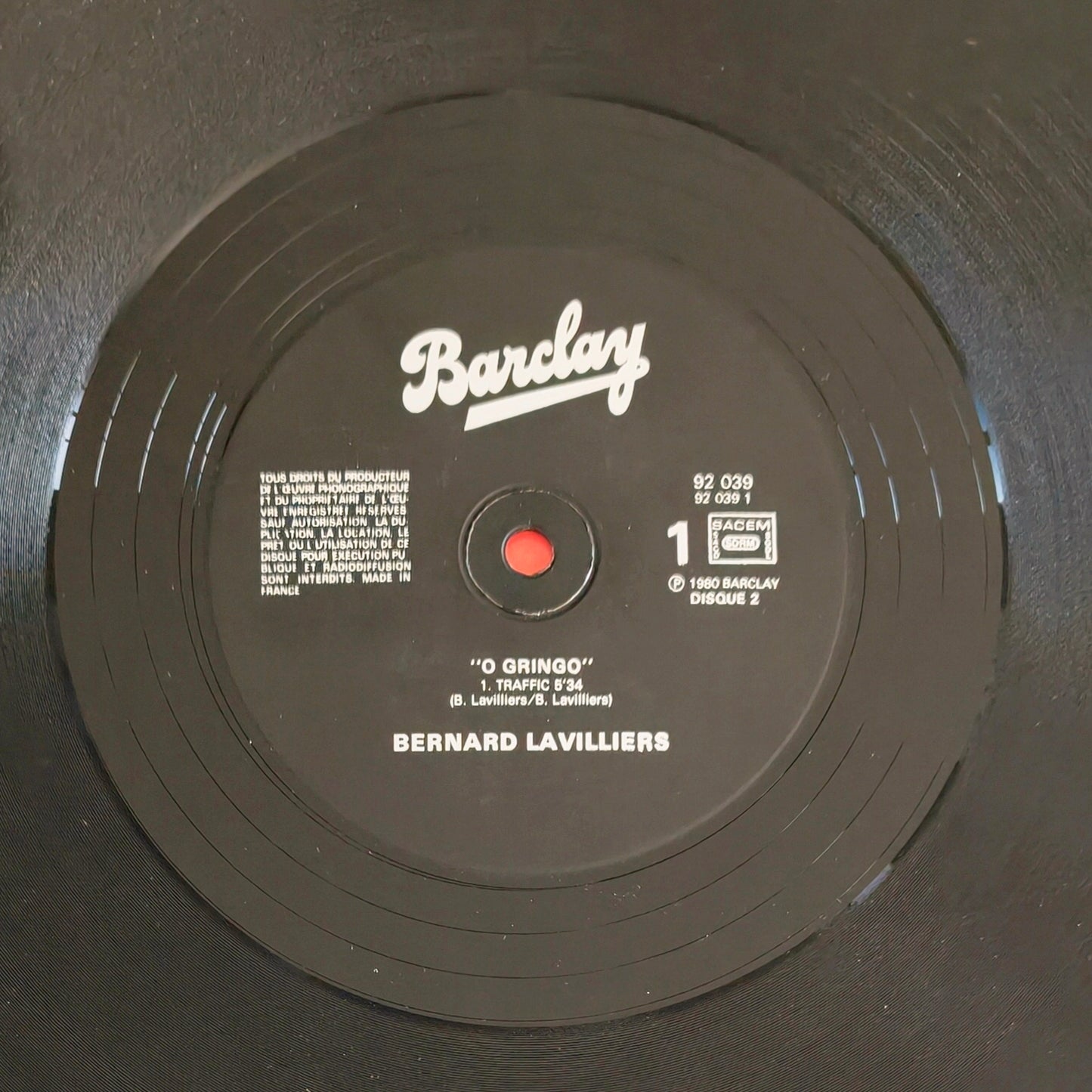 BERNARD LAVILLIERS - O Gringo