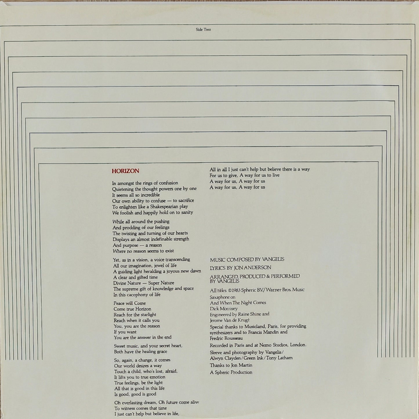 JON & VANGELIS - Private Collection