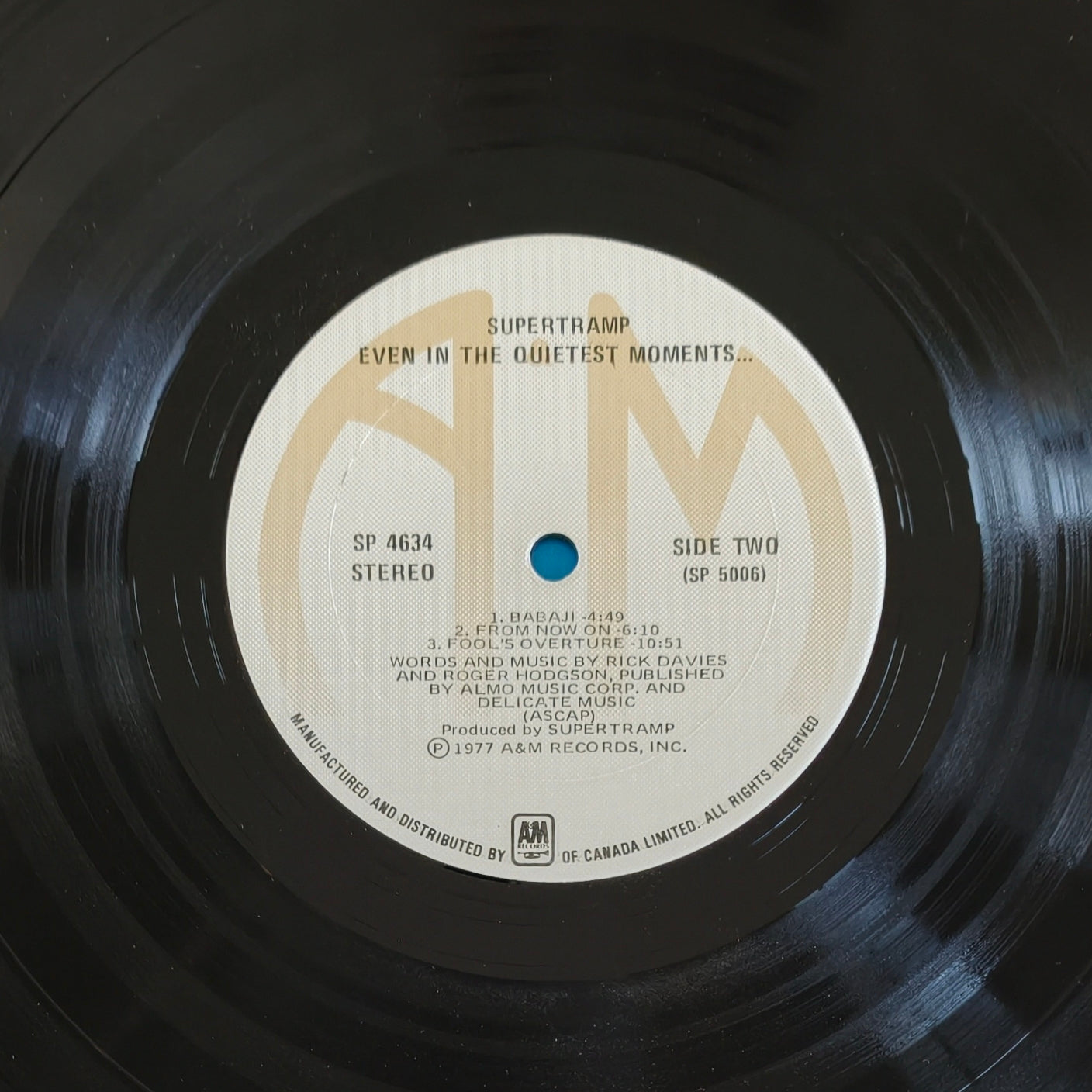 SUPERTRAMP - Even In The Quietest Moments... (Pressage Canada)