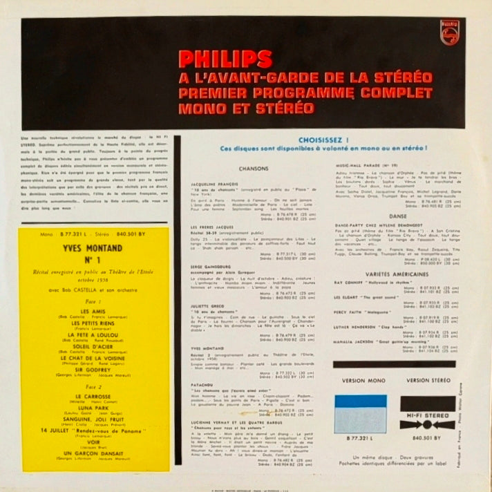 YVES MONTAND -  Récital 58 Vol.1