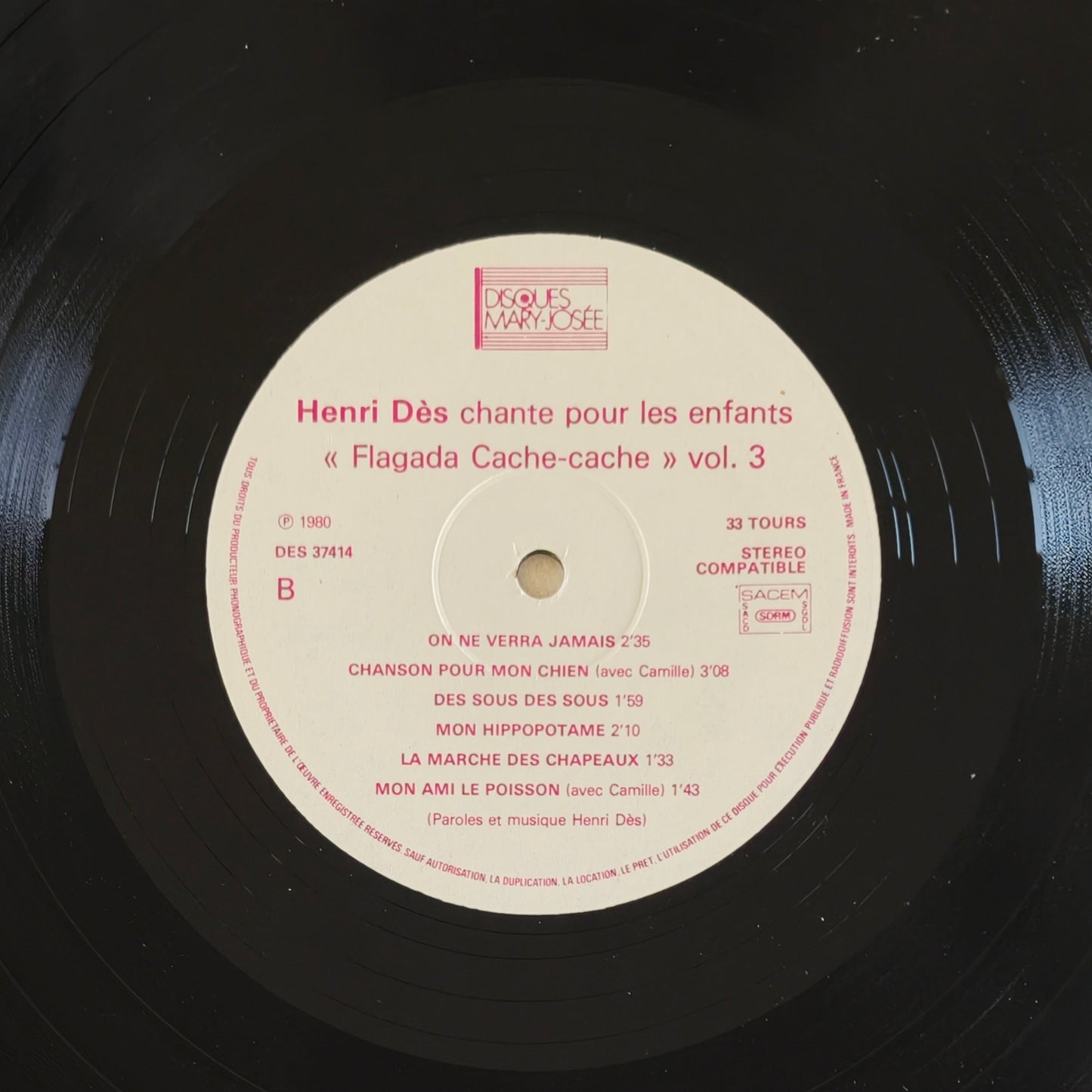 HENRI DES - Cache-Cache Volume 3 - Flagada