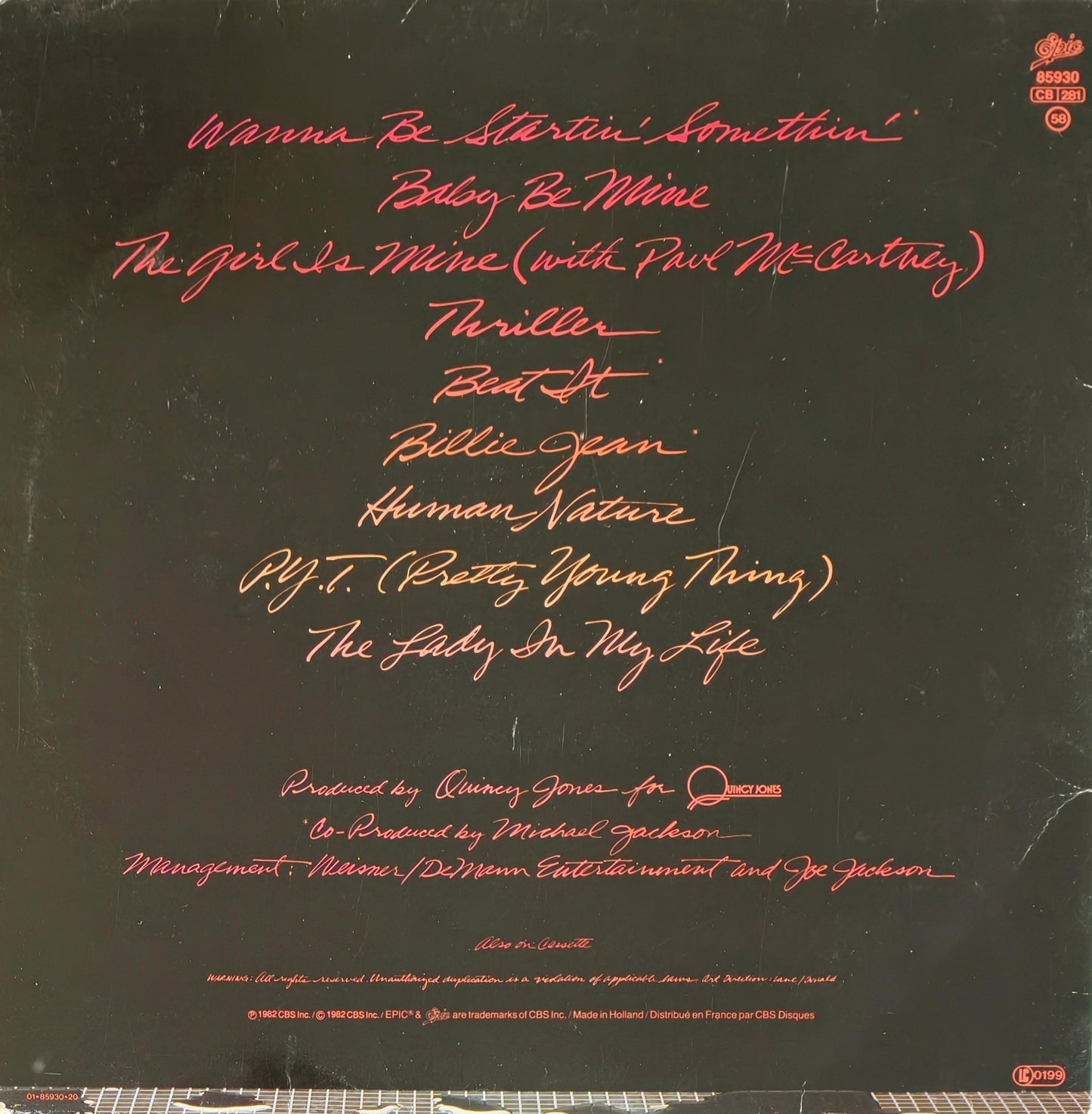MICHAEL JACKSON - Thriller