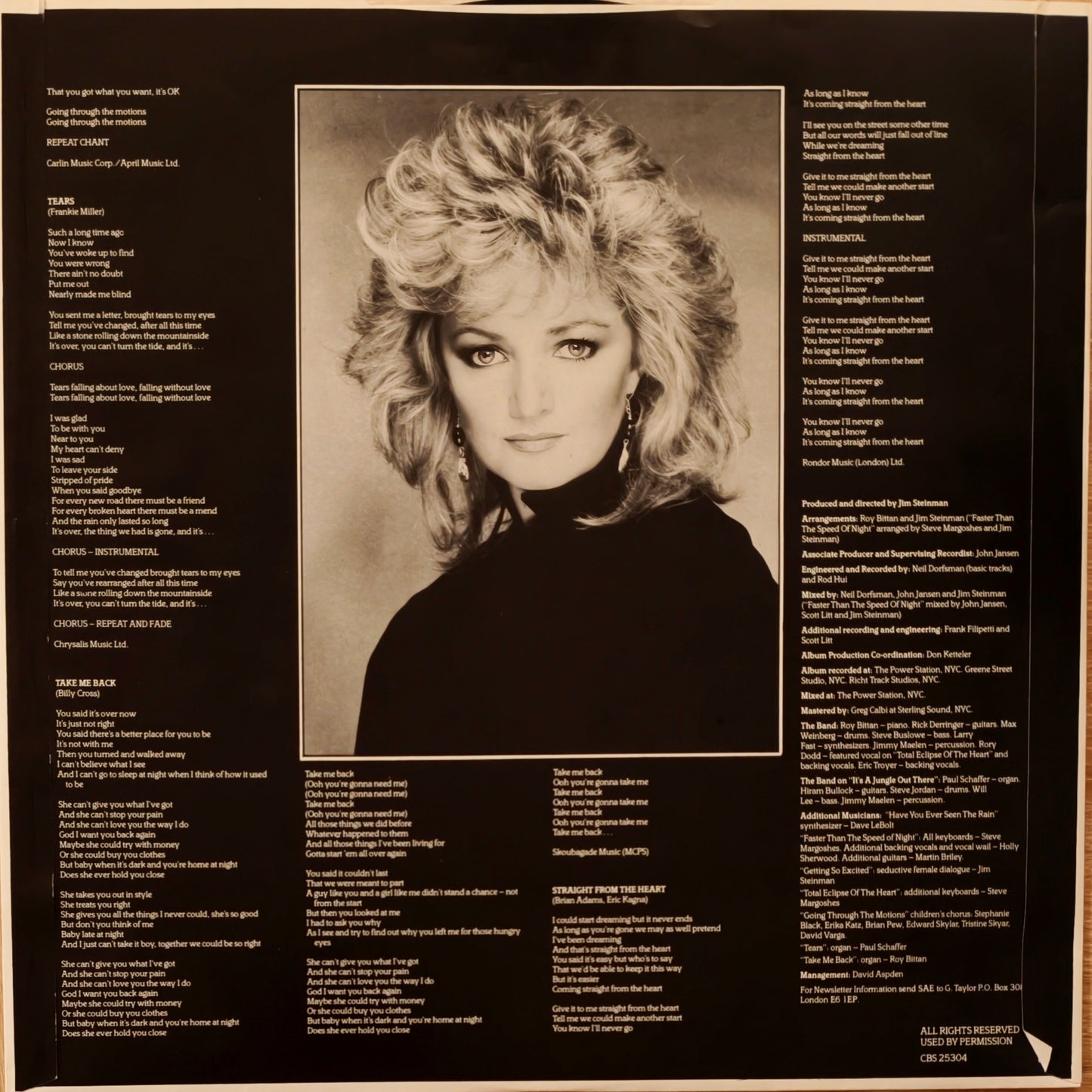 BONNIE TYLER - Faster Than The Speed Of Night