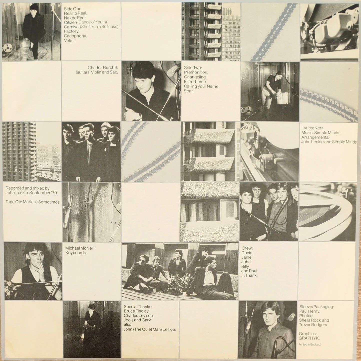 SIMPLE MINDS - Real To Real Cacophony.