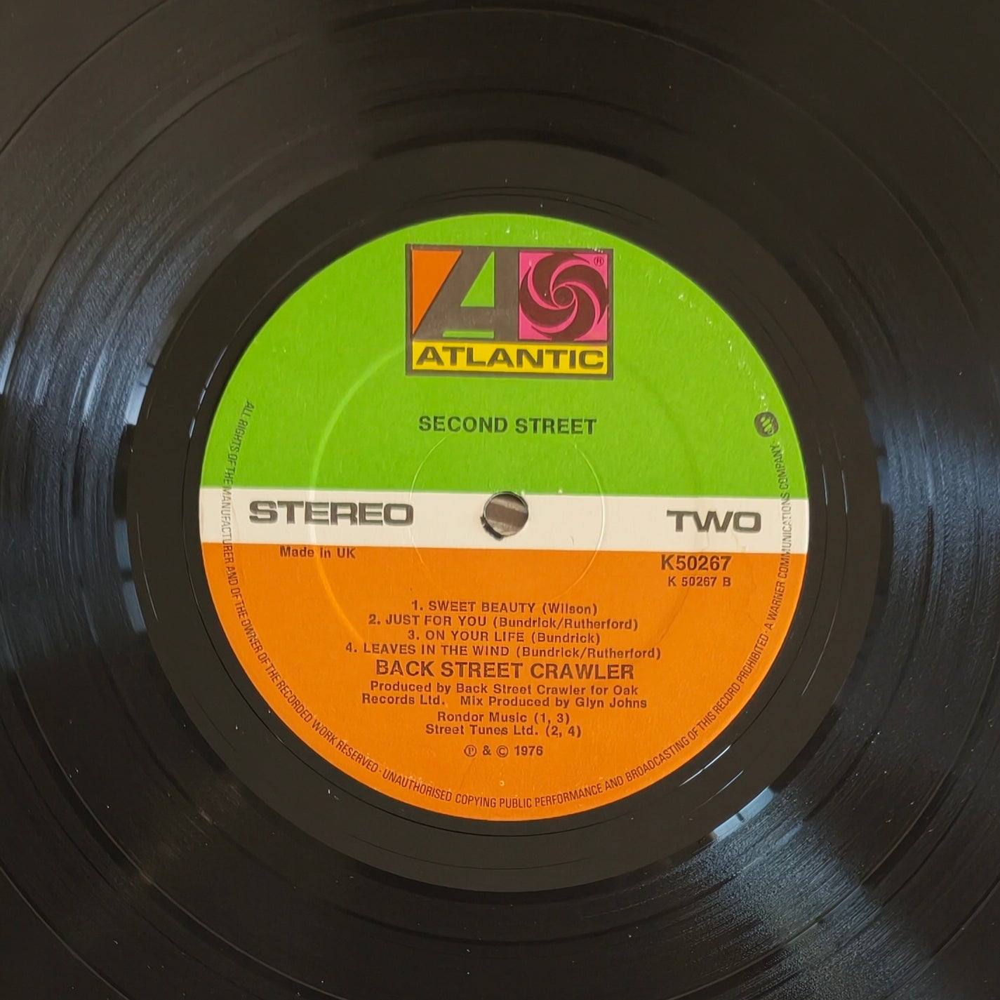 BACK STREET CRAWLER - 2nd Street (Pressage UK)