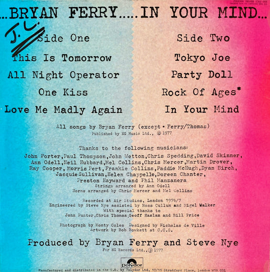 BRYAN FERRY - In Your Mind