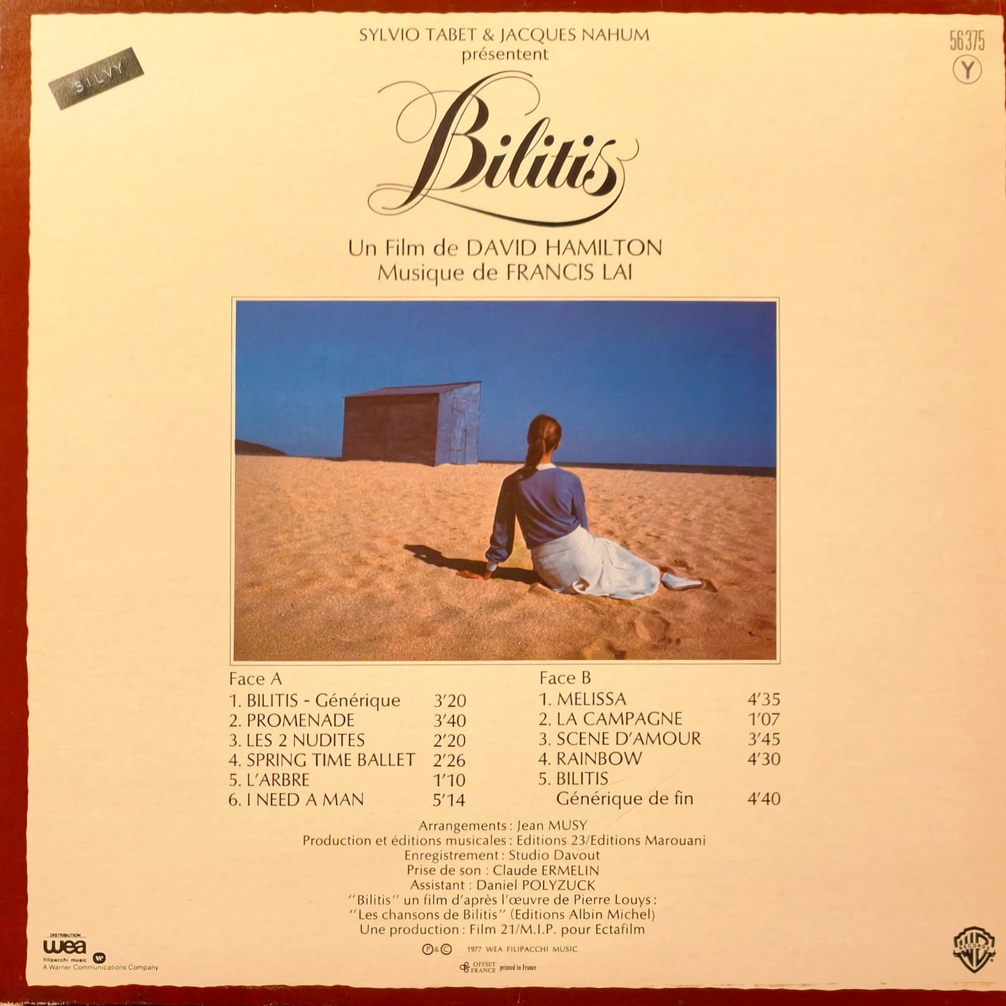 FRANCIS LAI - Bilitis (Bande Originale Du Film)