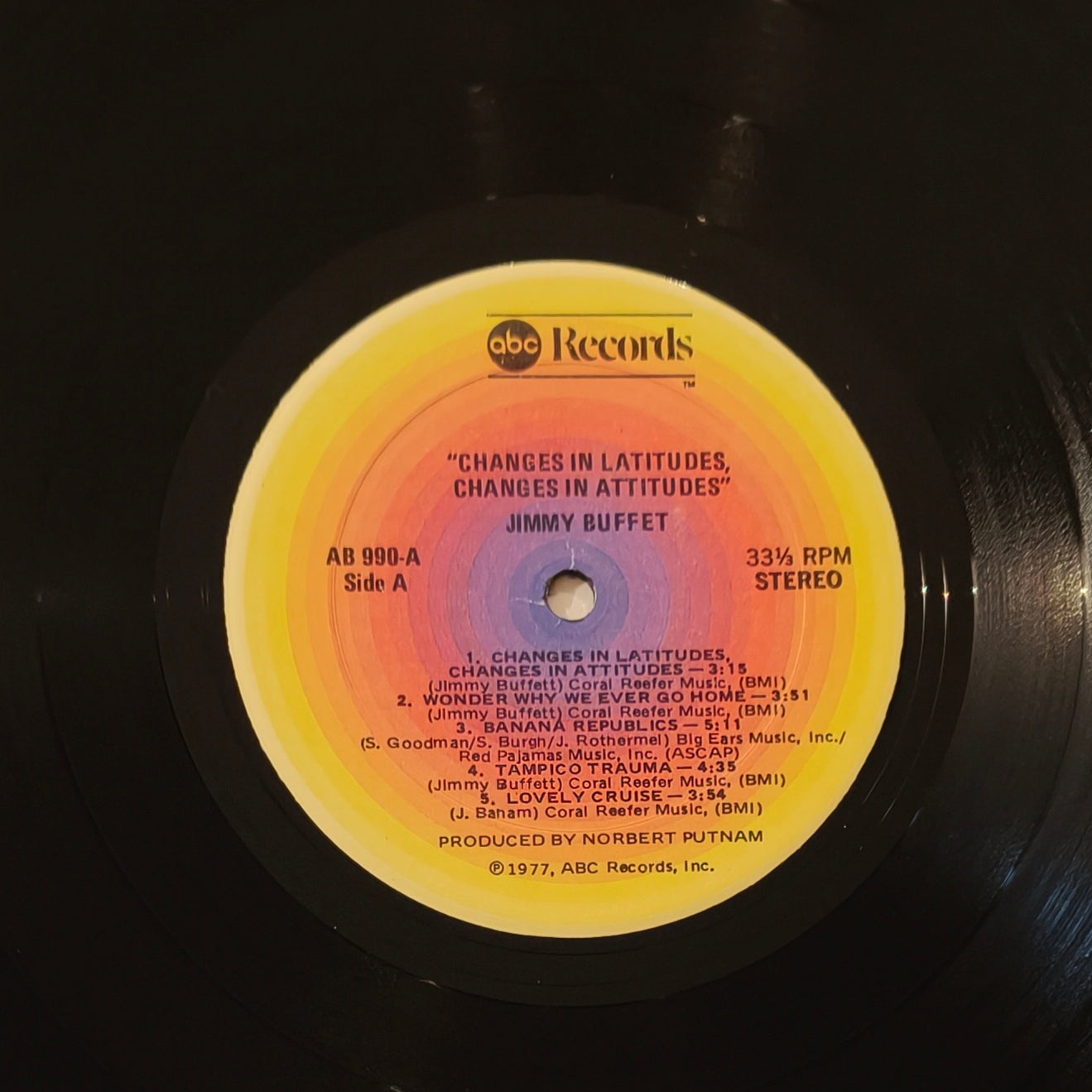 JIMMY BUFFETT - Changes In Latitudes, Changes In Attitudes (Pressage US)