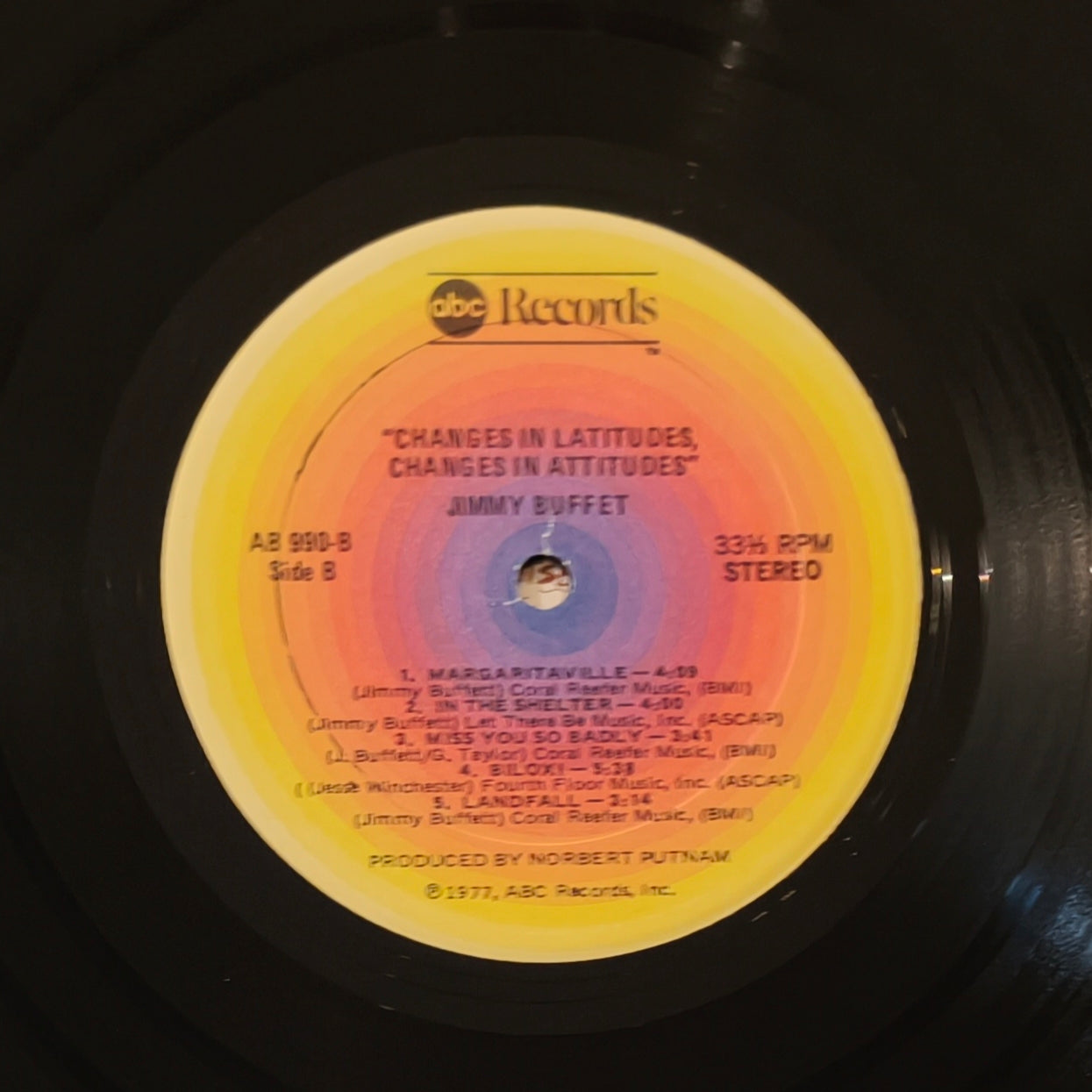 JIMMY BUFFETT - Changes In Latitudes, Changes In Attitudes (Pressage US)