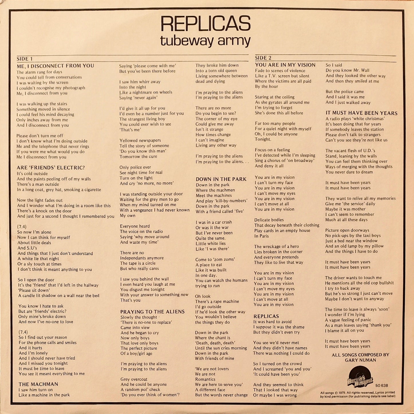 TUBEWAY ARMY - Replicas