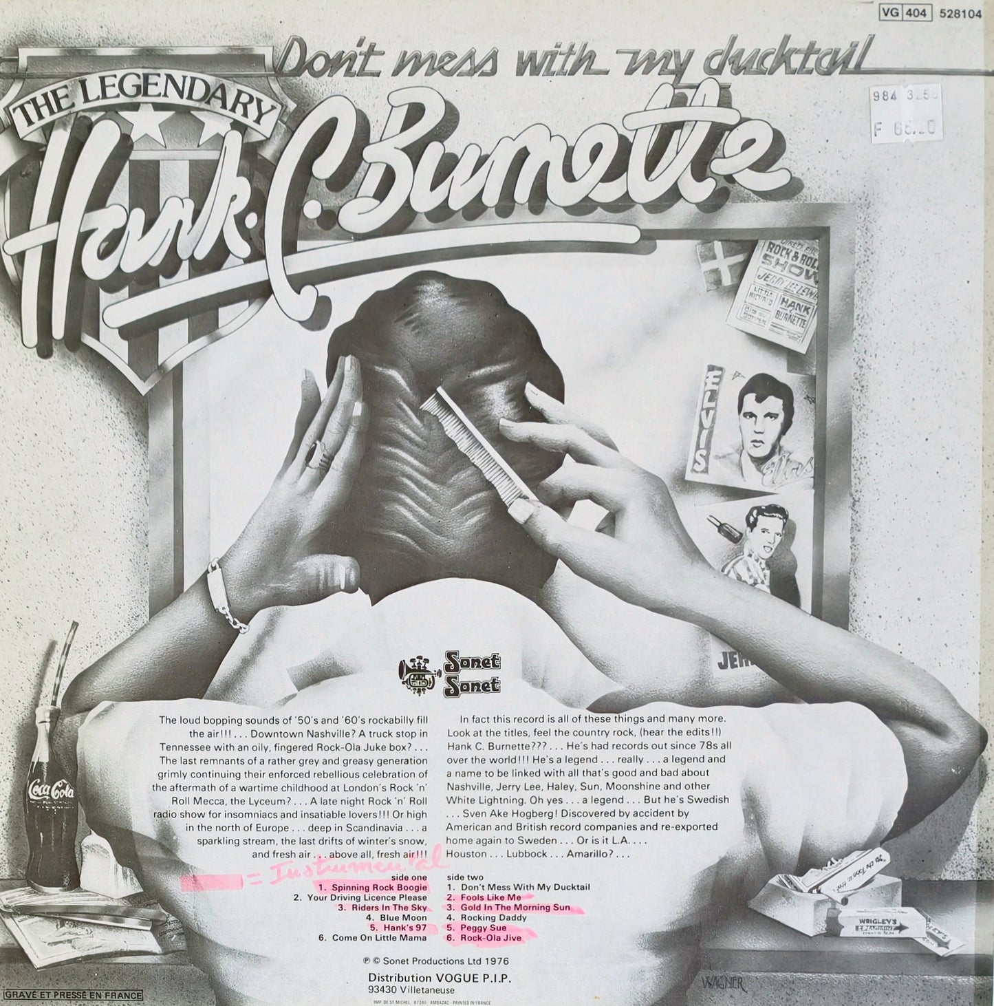 HANK C. BURNETTE - Don't Mess With My Ducktail
