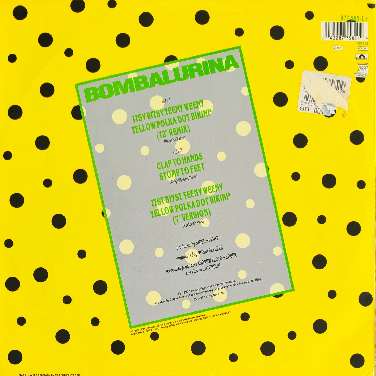 BOMBALURINA - Itsy Bitsy Teeny Weeny Yellow Polka Dot Bikini