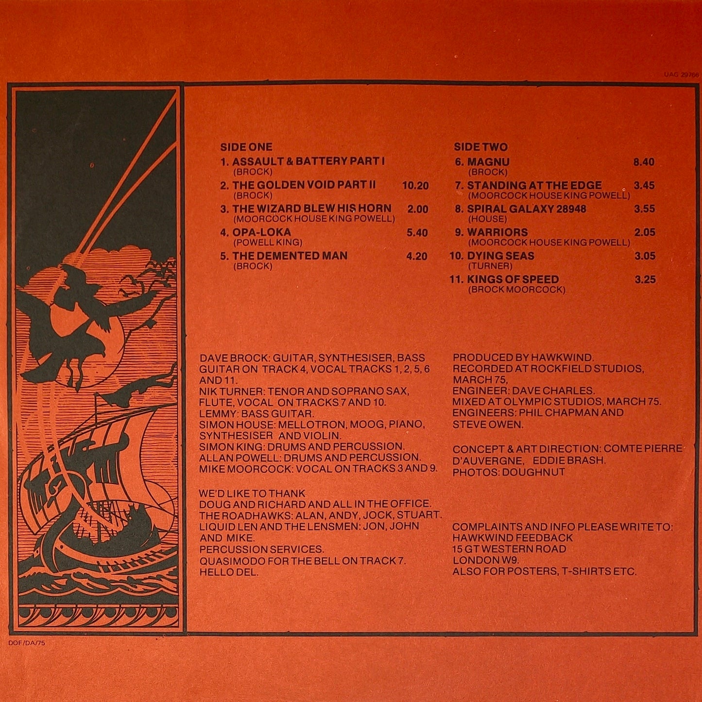 HAWKWIND - Warrior On The Edge Of Time (Pressage UK)