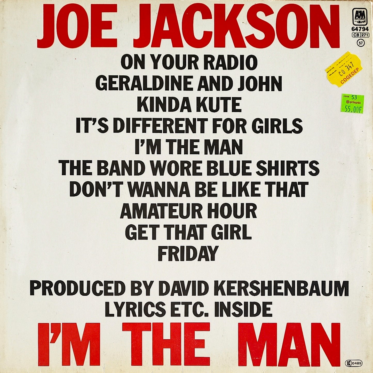 JOE JACKSON - I'm The Man