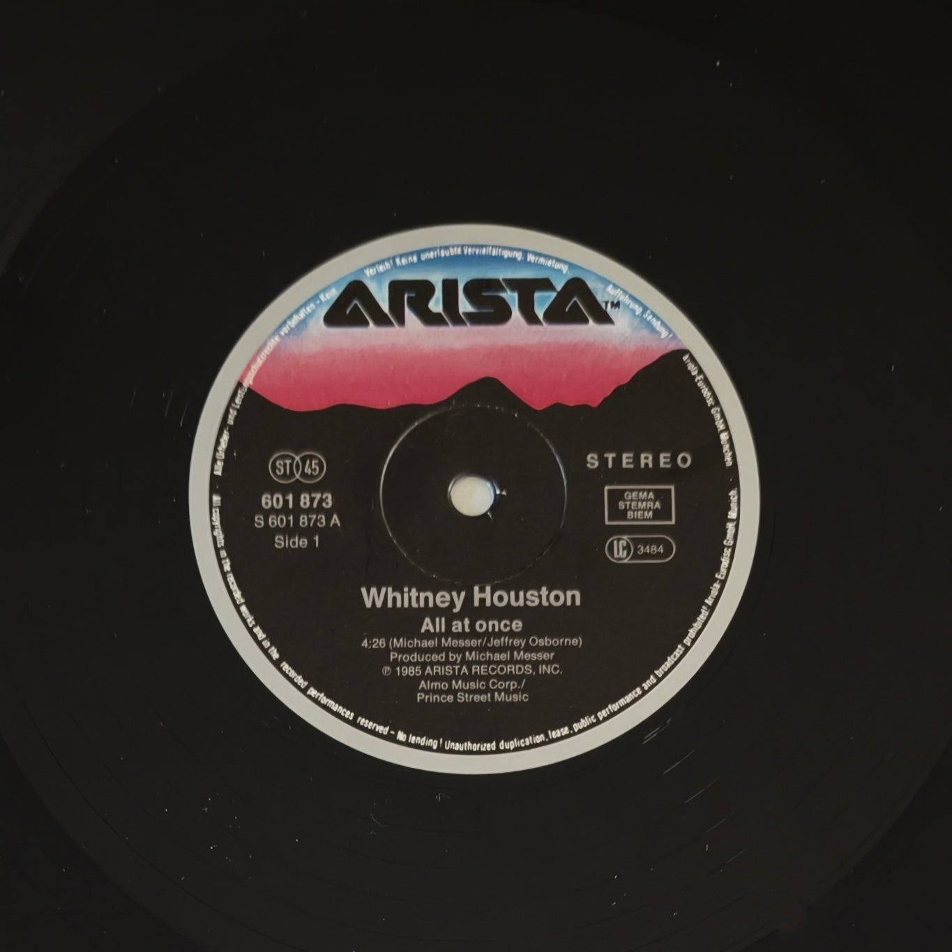 WHITNEY HOUSTON - All At Once