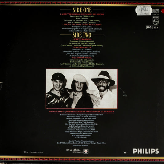 AL DI MEOLA, JOHN McLAUGHLIN, PACO DE LUCIA - Friday Night In San Francisco