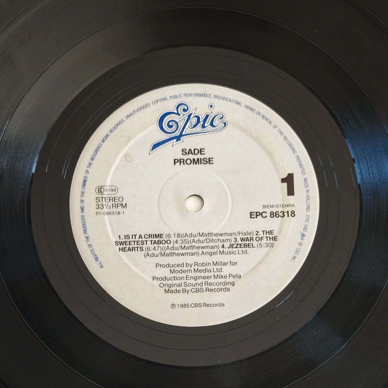 SADE - Promise (First Press)