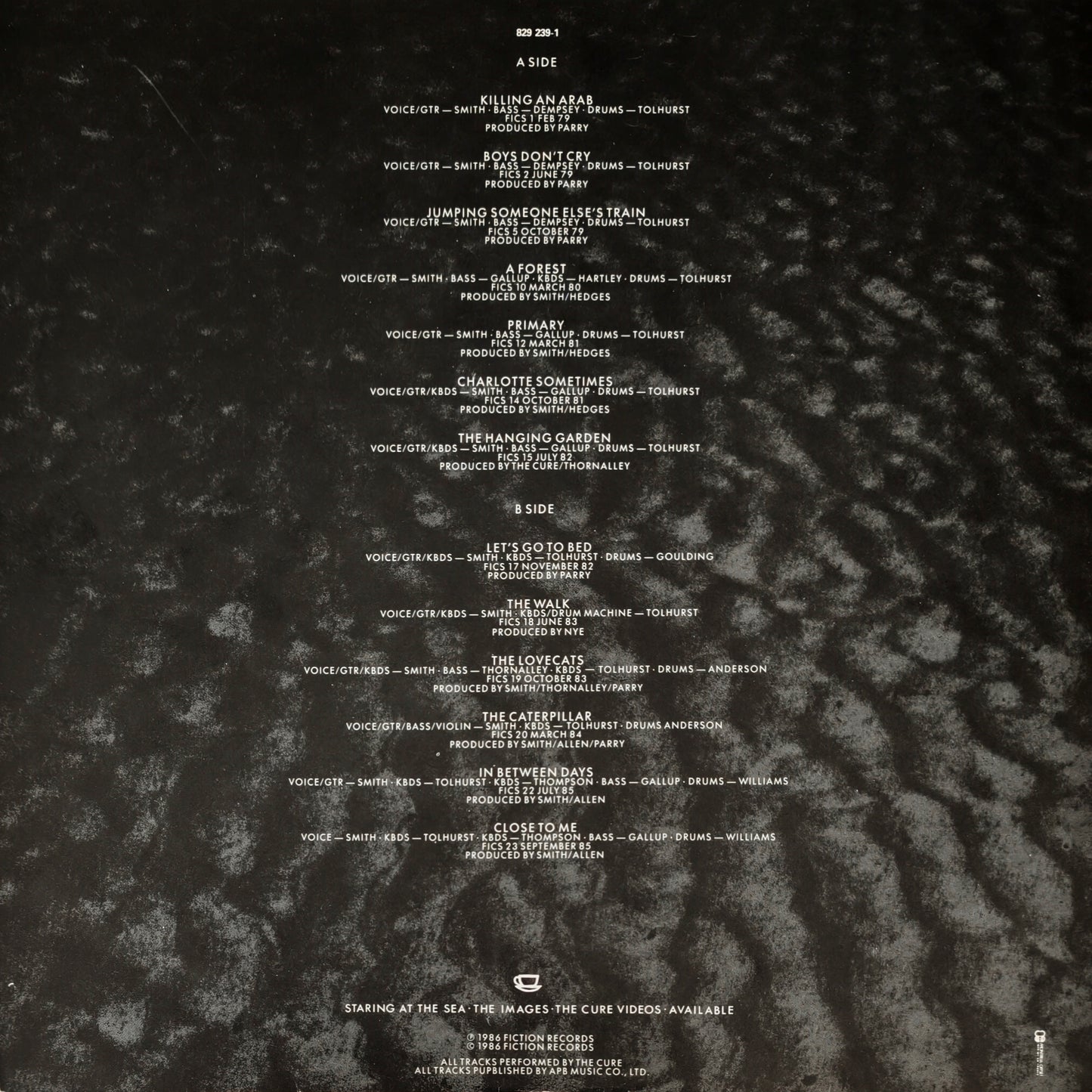 THE CURE - Standing on a Beach (The Singles)