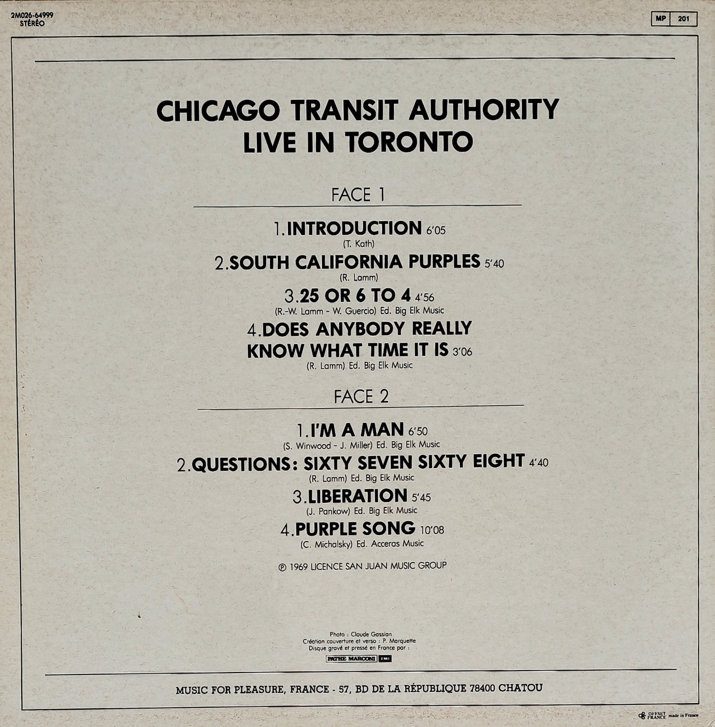 CHICAGO - Live In Toronto