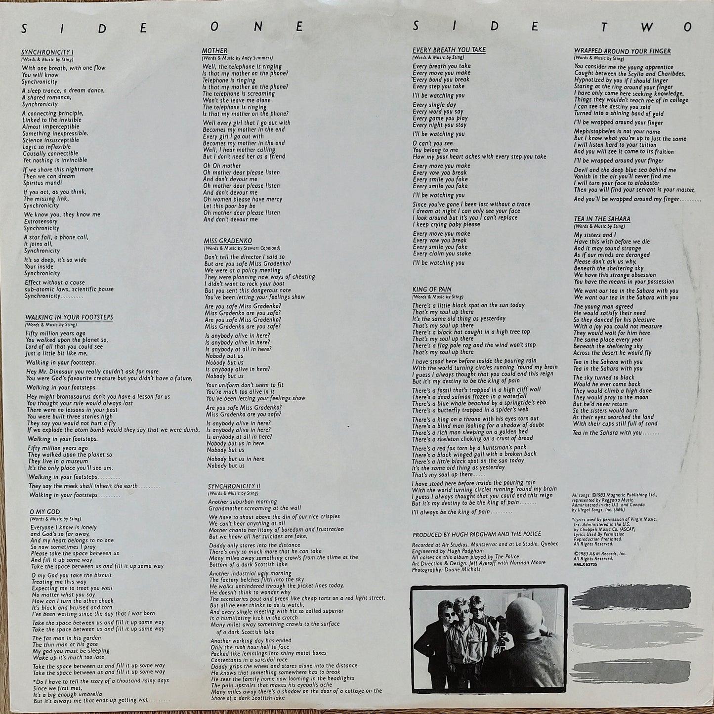 THE POLICE - Synchronicity