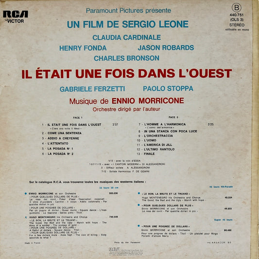 ENNIO MORRICONE - Il Était Une Fois Dans L'Ouest (Bande Originale Du Film)