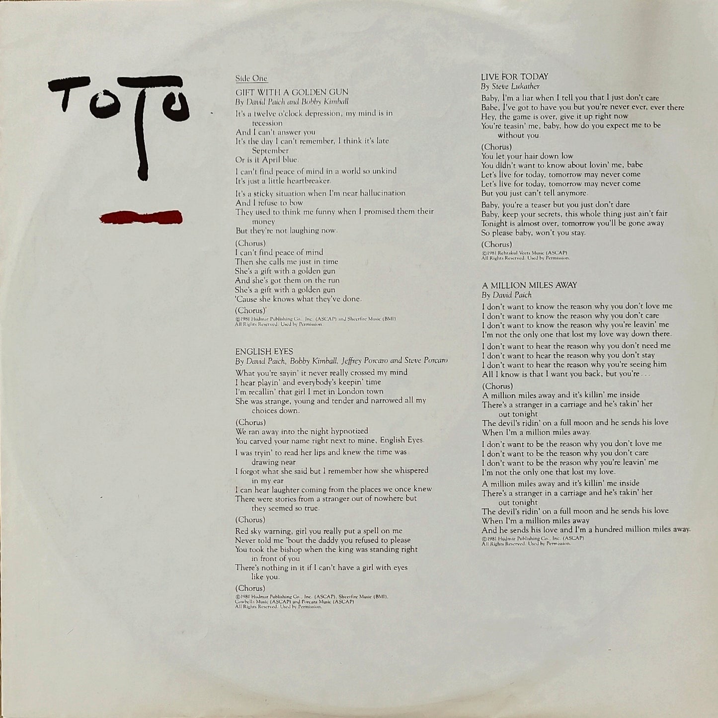 TOTO - Turn Back