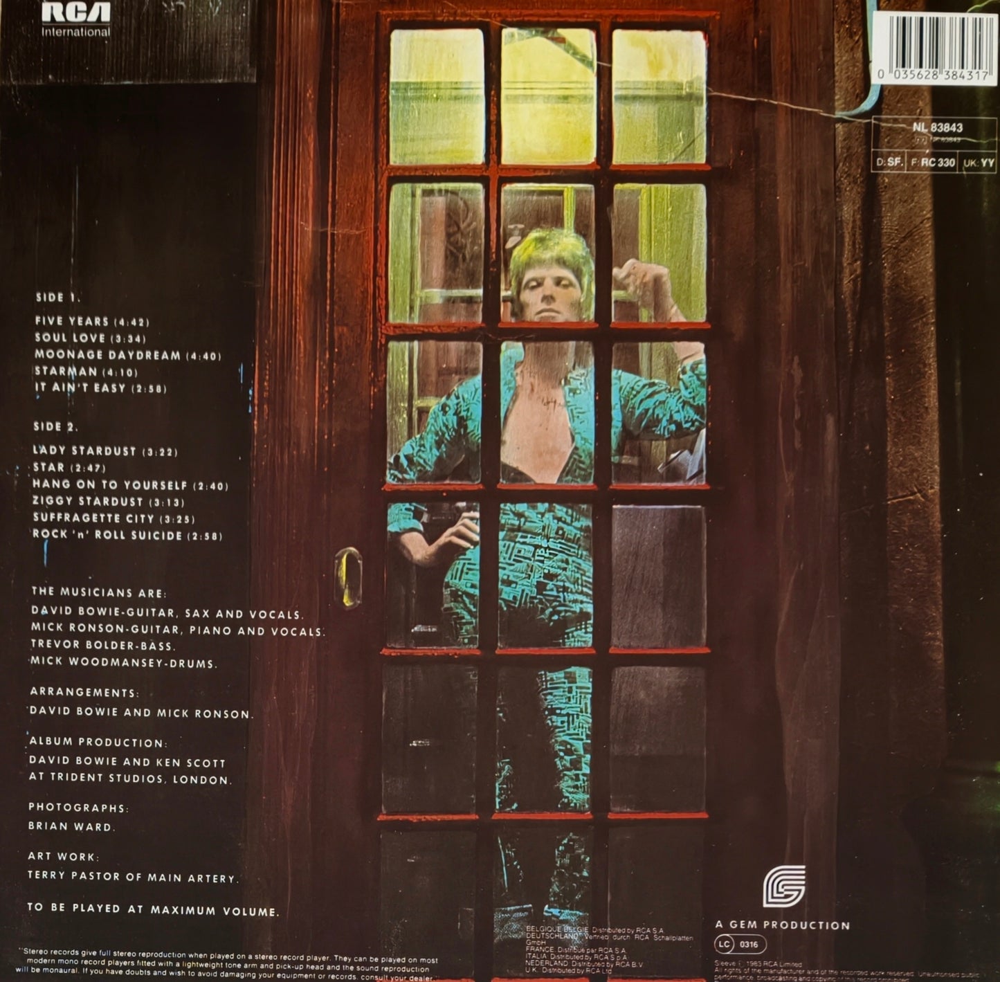 DAVID BOWIE - The Rise And Fall Of Ziggy Stardust And The Spiders From Mars