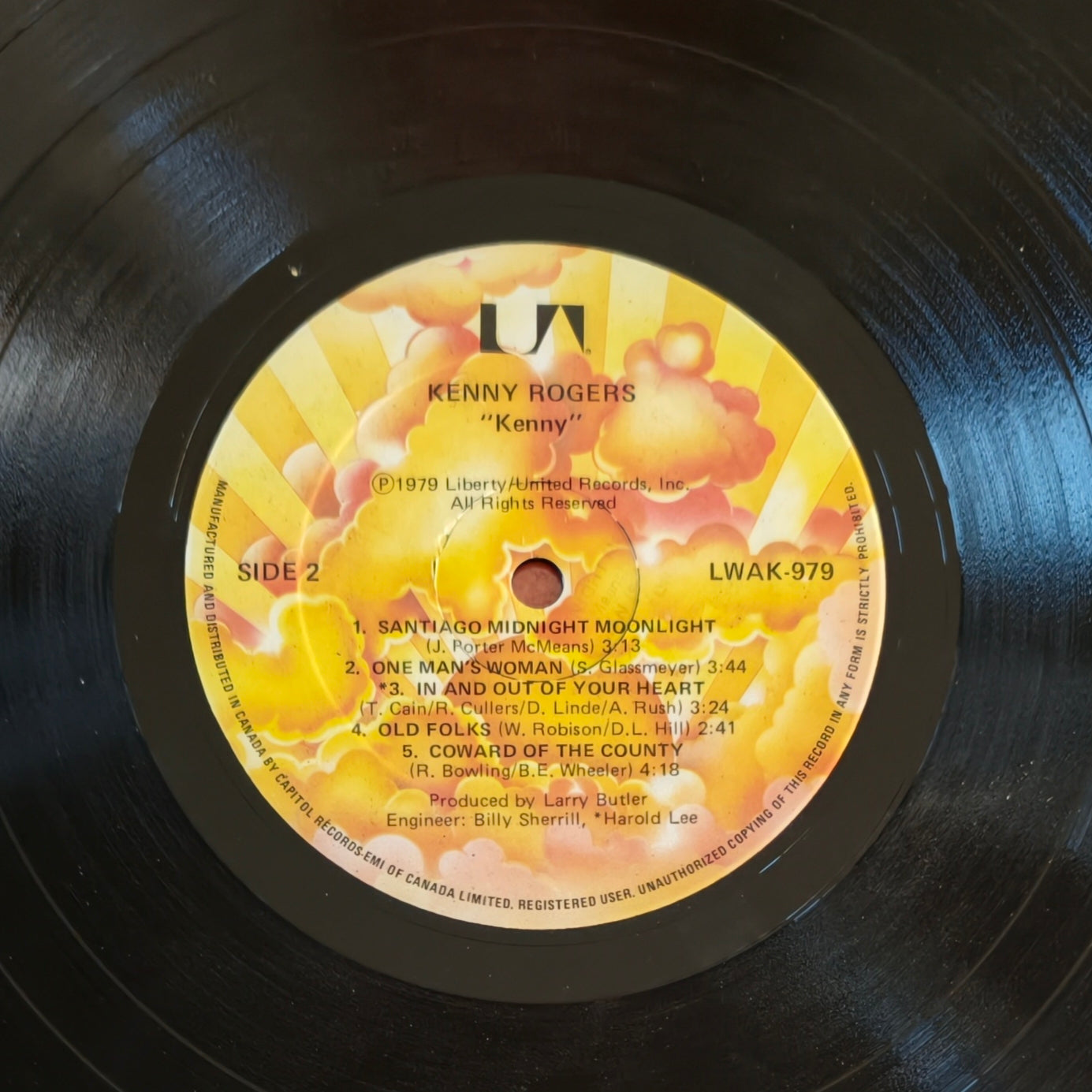 KENNY ROGERS - Kenny (Pressage Canada)