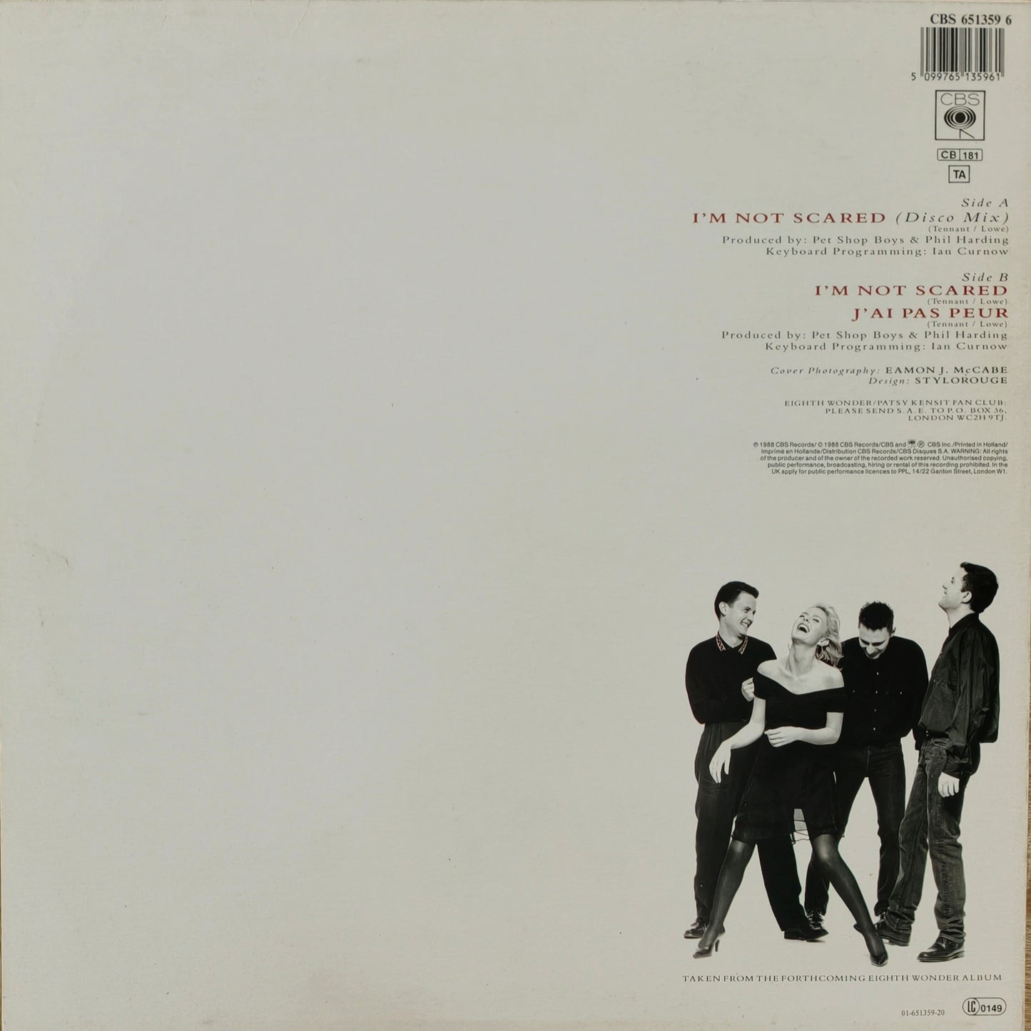 EIGHTH WONDER - I'm Not Scared (Disco Mix)