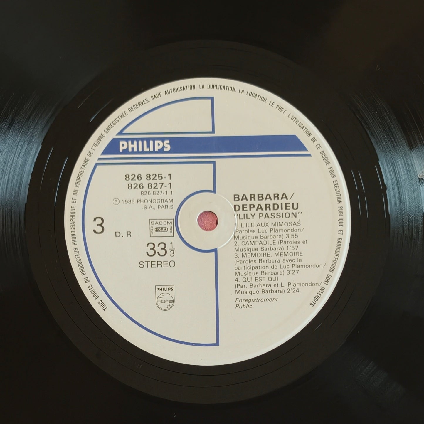 BARBARA / DEPARDIEU - Lily Passion