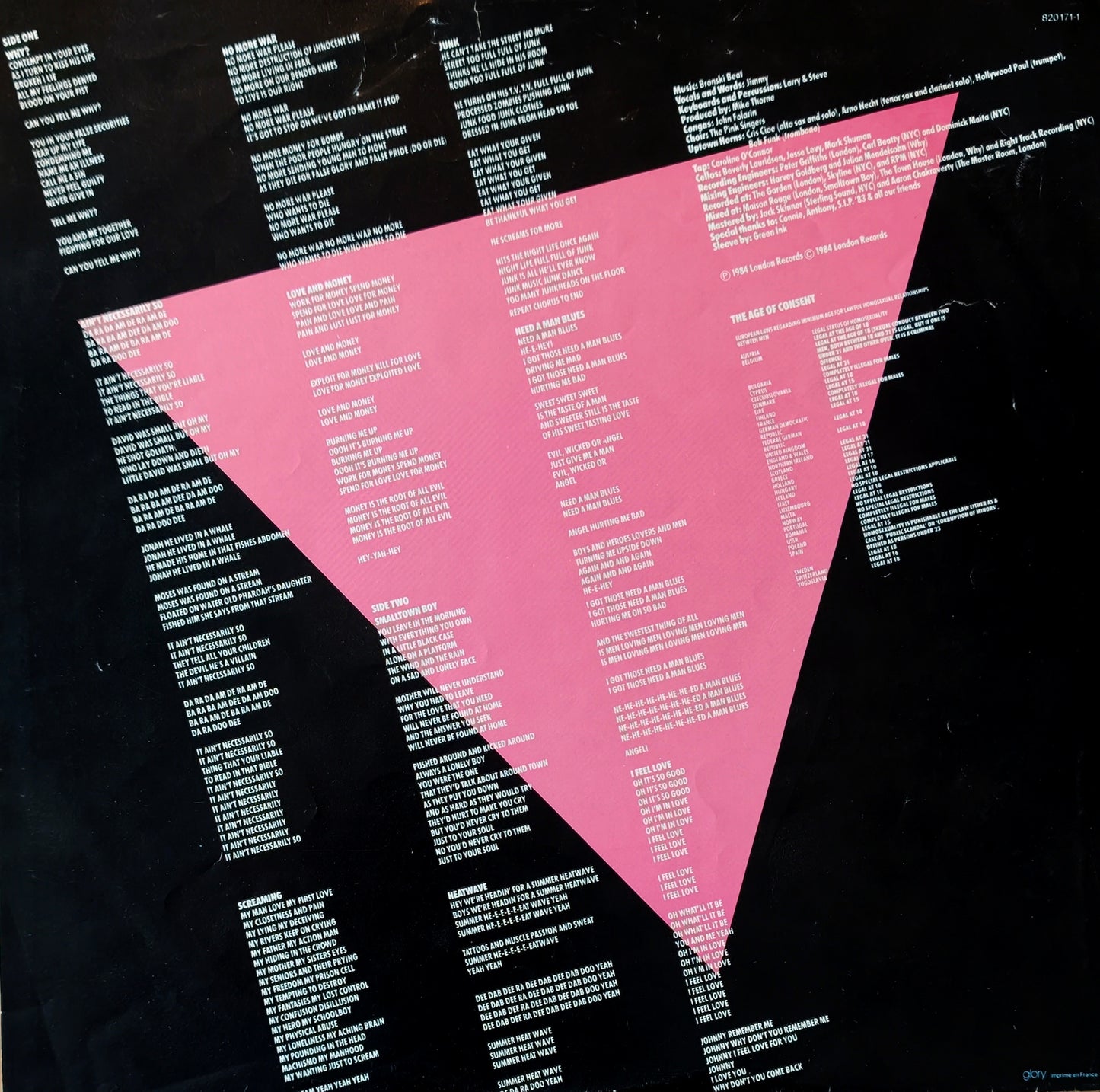 BRONSKI BEAT - The Age Of Consent