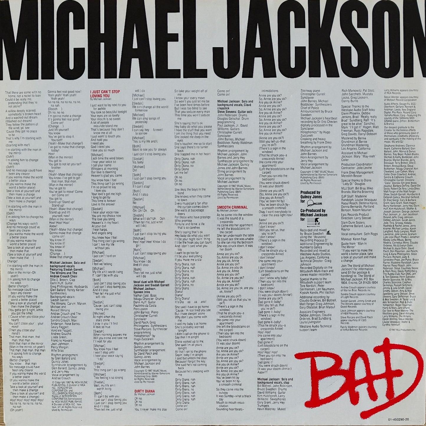 MICHAEL JACKSON - Bad