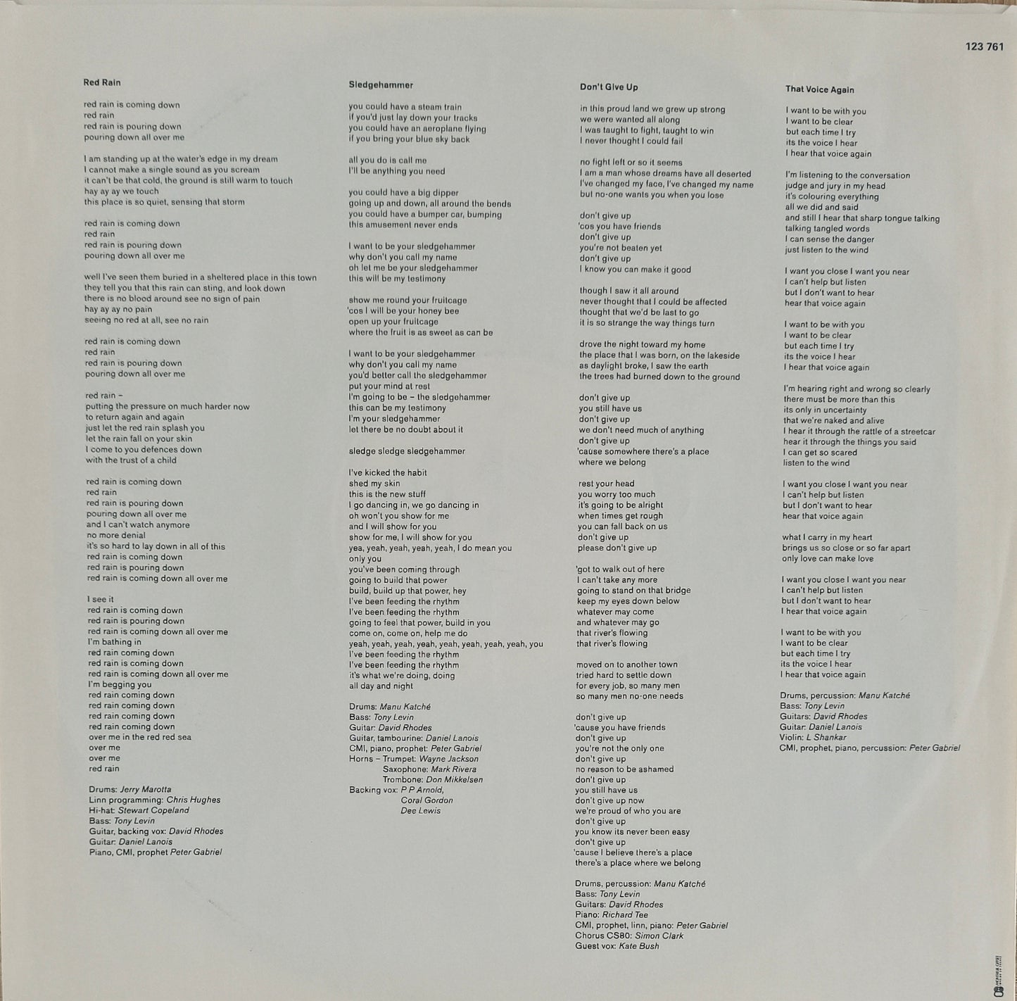 PETER GABRIEL - So