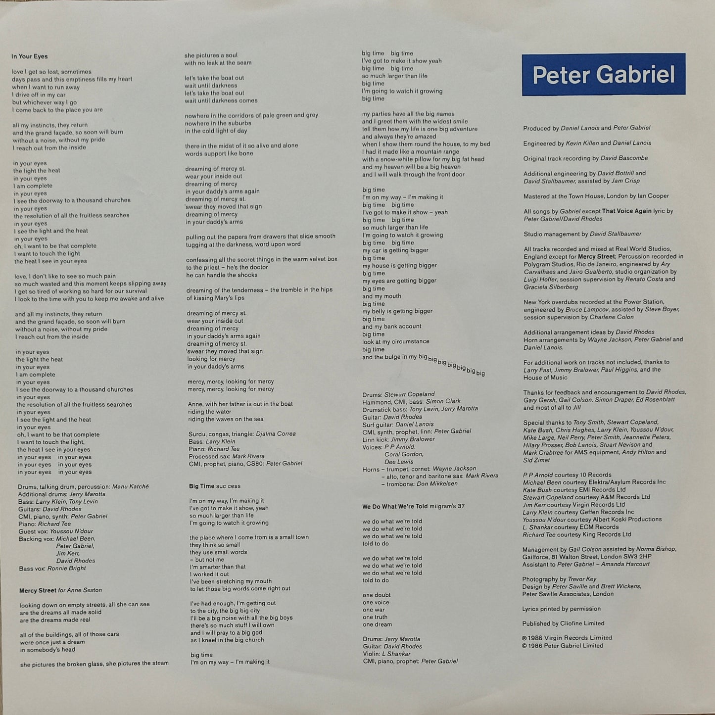 PETER GABRIEL - So