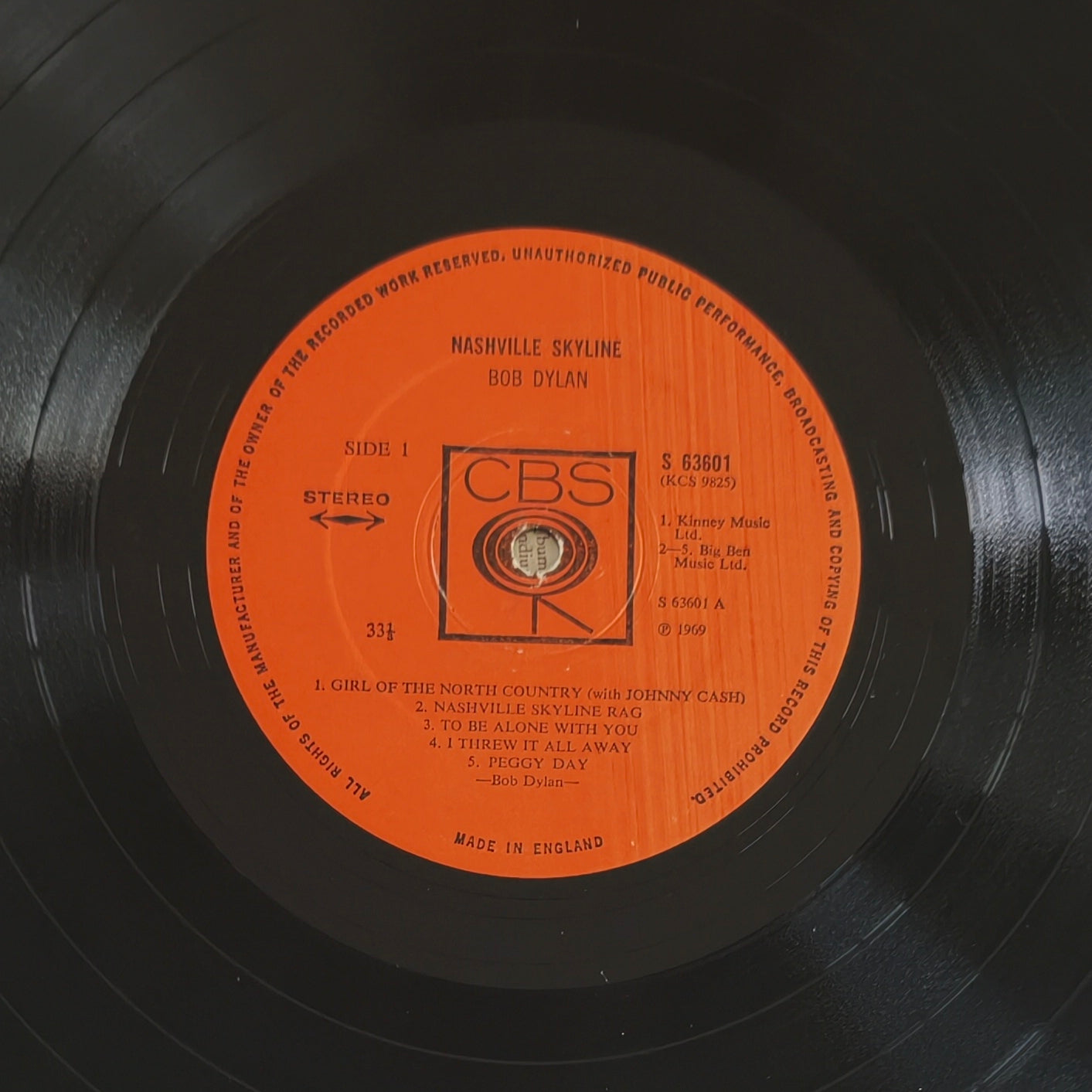 BOB DYLAN - Nashville Skyline (Pressage UK)