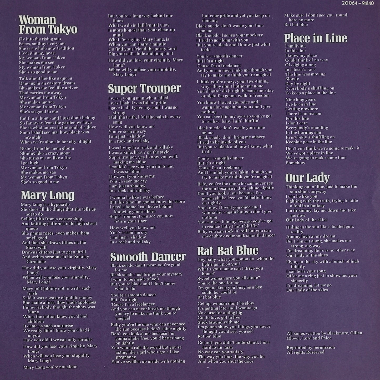 DEEP PURPLE - Who Do We Think We Are