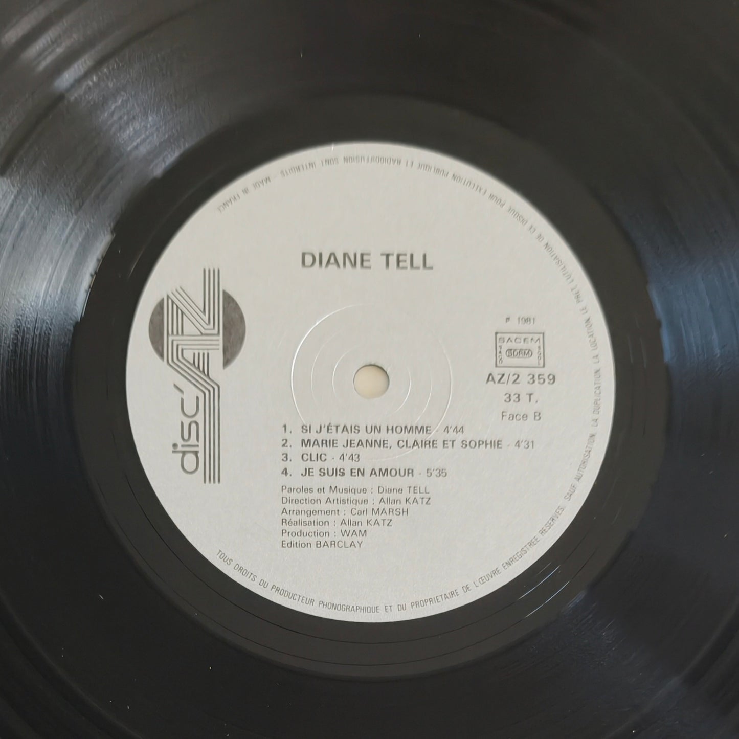 DIANE TELL - Si J'étais Un Homme