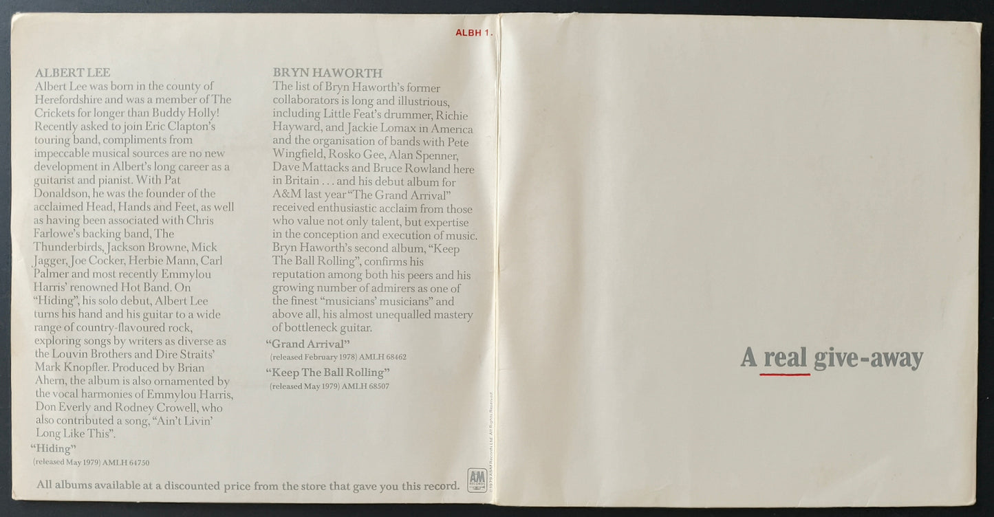 ALBERT LEE / BRYN HAWORTH - Hiding / Keep The Ball Rolling