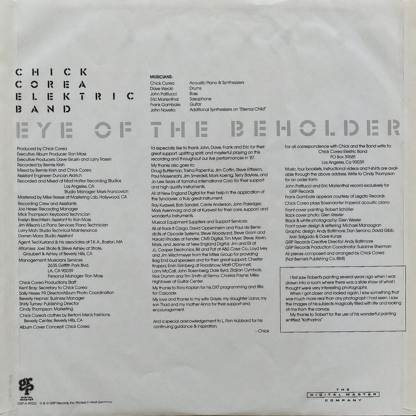 CHICK COREA ELEKTRIC BAND - Eye Of The Beholder