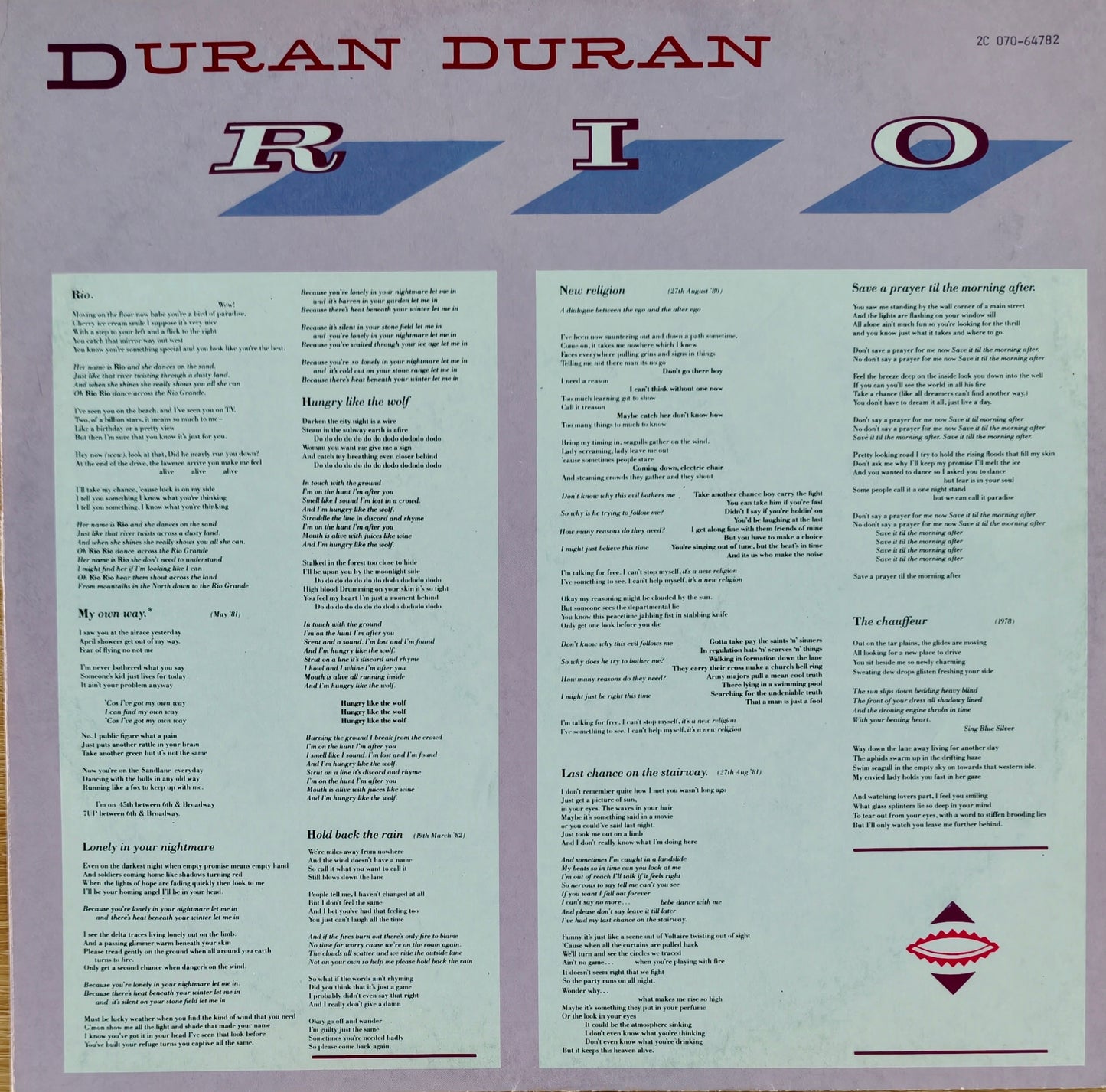 DURAN DURAN - Rio